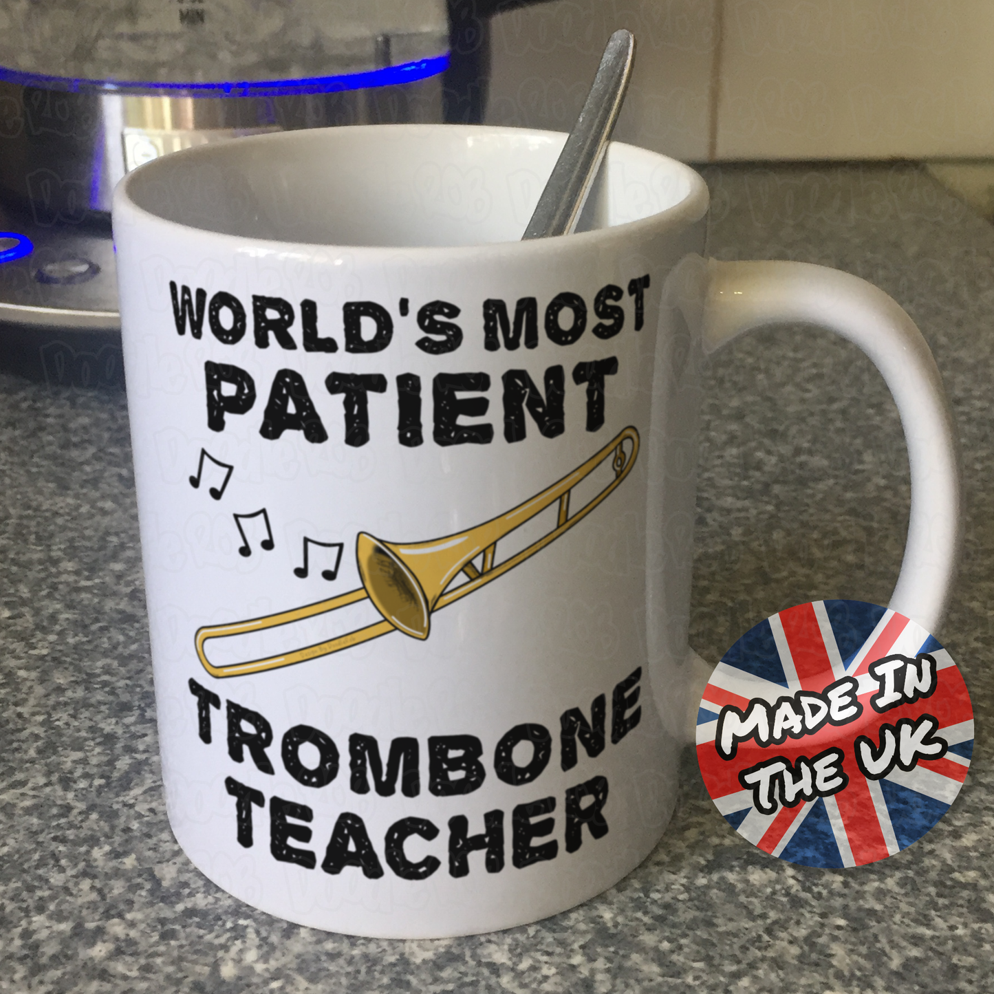 Funny Trombone Teacher Mug - World's Most Patient Trombone Teacher - Brass Teacher Gift