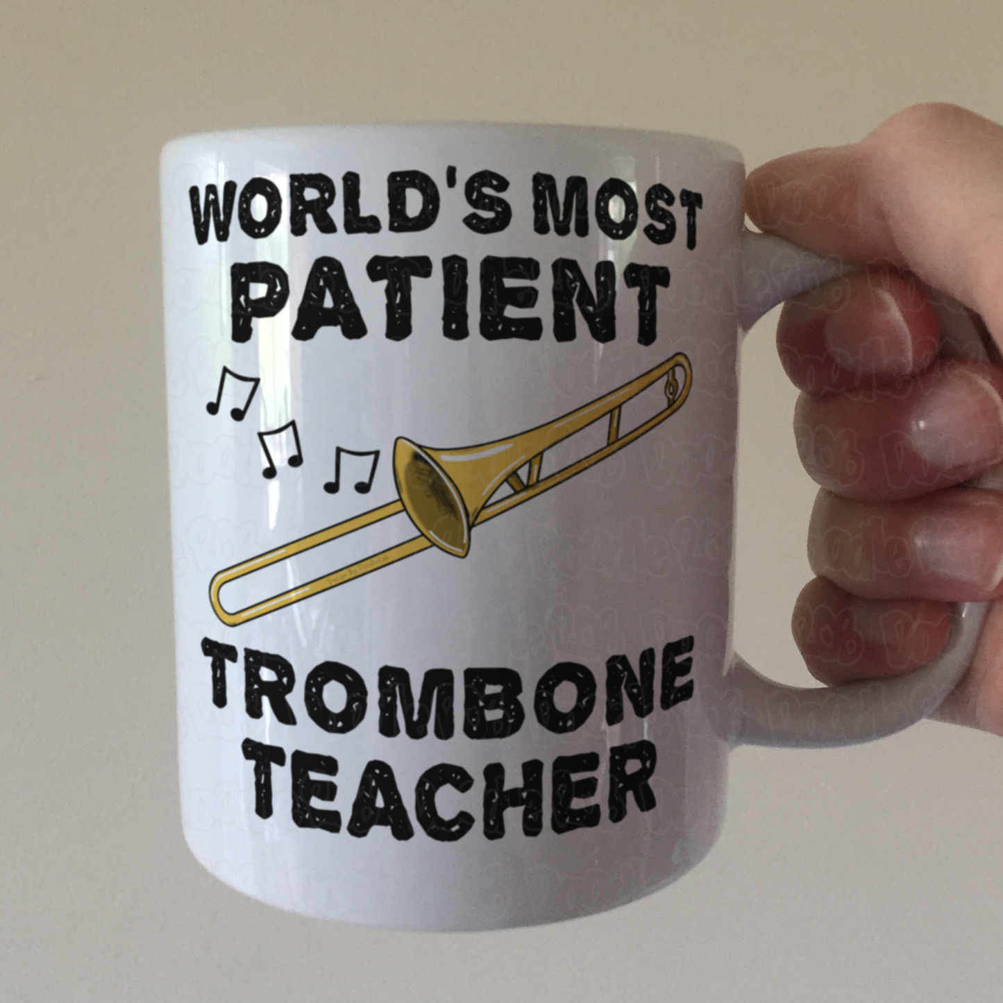 Funny Trombone Teacher Mug - World's Most Patient Trombone Teacher - Brass Teacher Gift