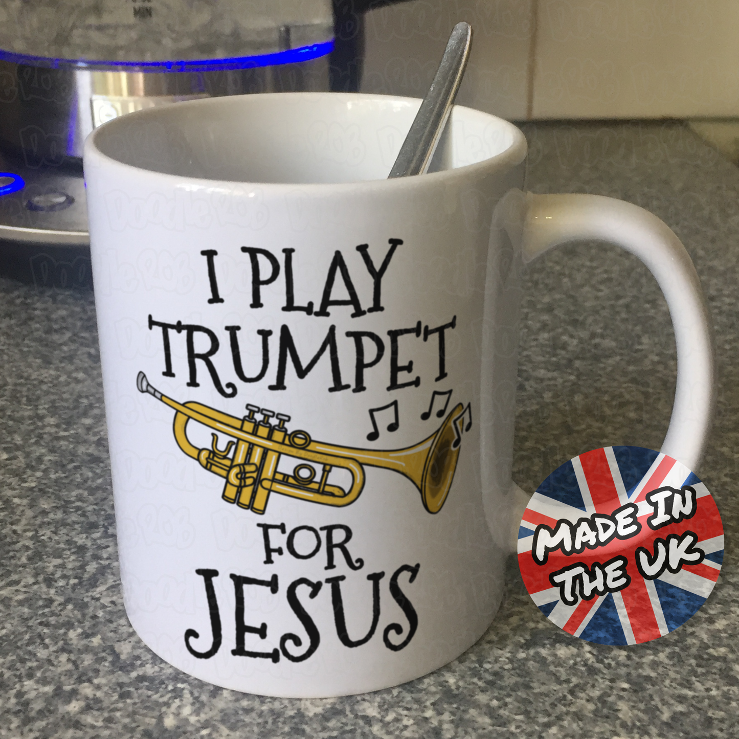 Christian Trumpet Mug - I Play Trumpet For Jesus - Church Trumpeter