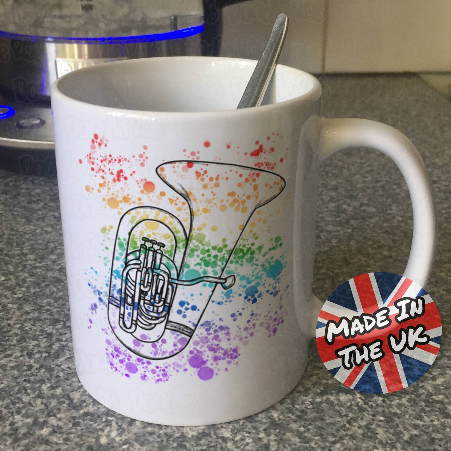 Tuba Rainbow Mug - Gift For Tubaist - Tuba Teacher Mug - Brass Musician Gift