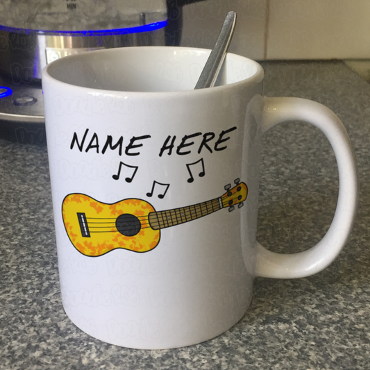 Ukulele Personalised Mug - Uke Player Custom Mug - Ukulele Teacher Gift