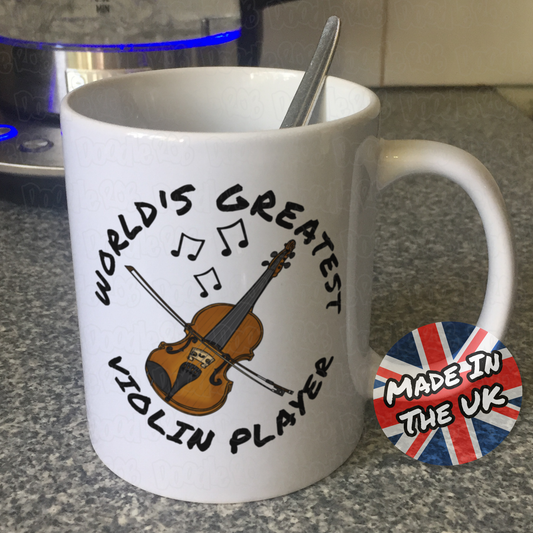 Violinist Mug - World's Greatest Violin Player - String Teacher Gift