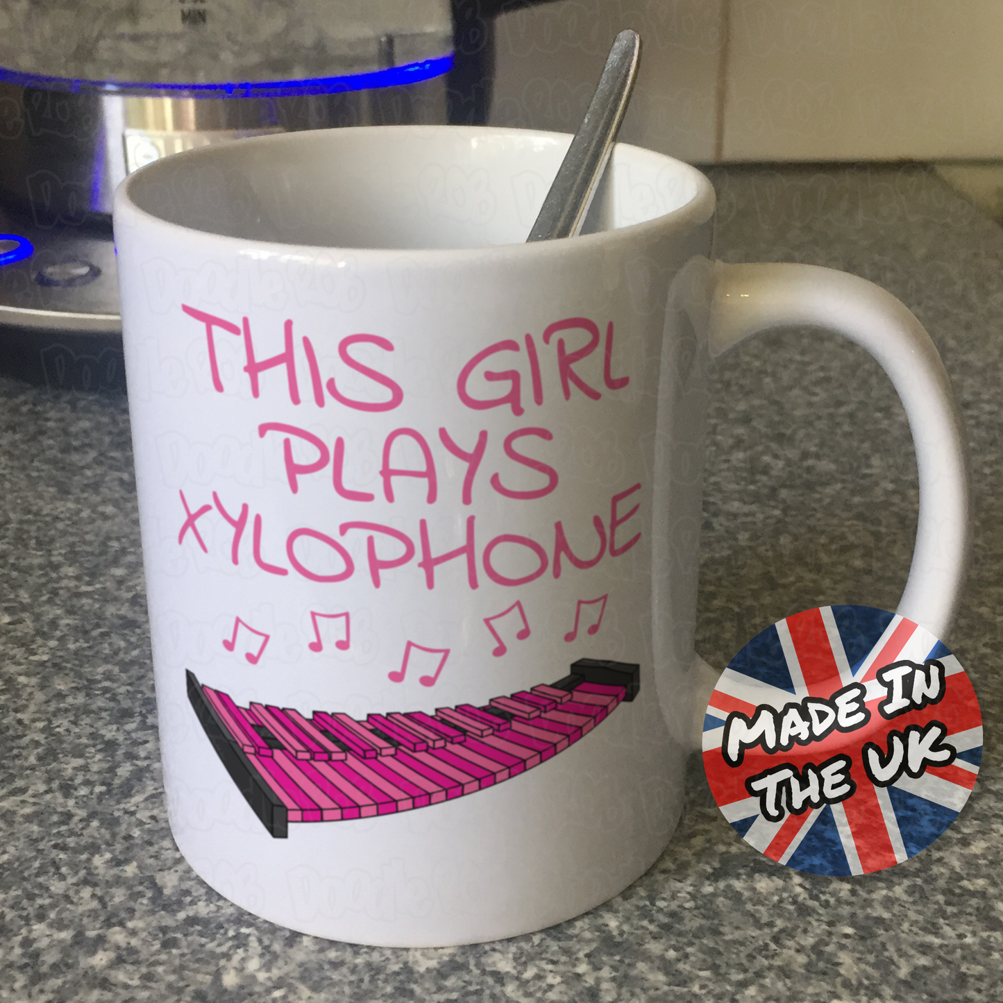 Girl's Xylophone Mug - This Girl Plays Xylophone - Female Xylophonist Gift - Percussionist Gift For Her