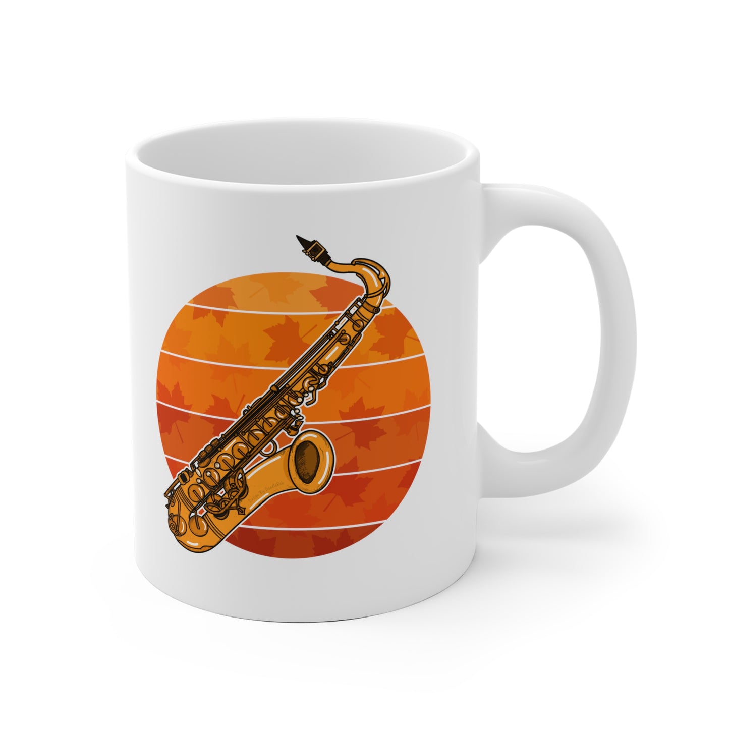 Autumn Saxophone Mug - Saxophonist Mug - Music Teacher Gift