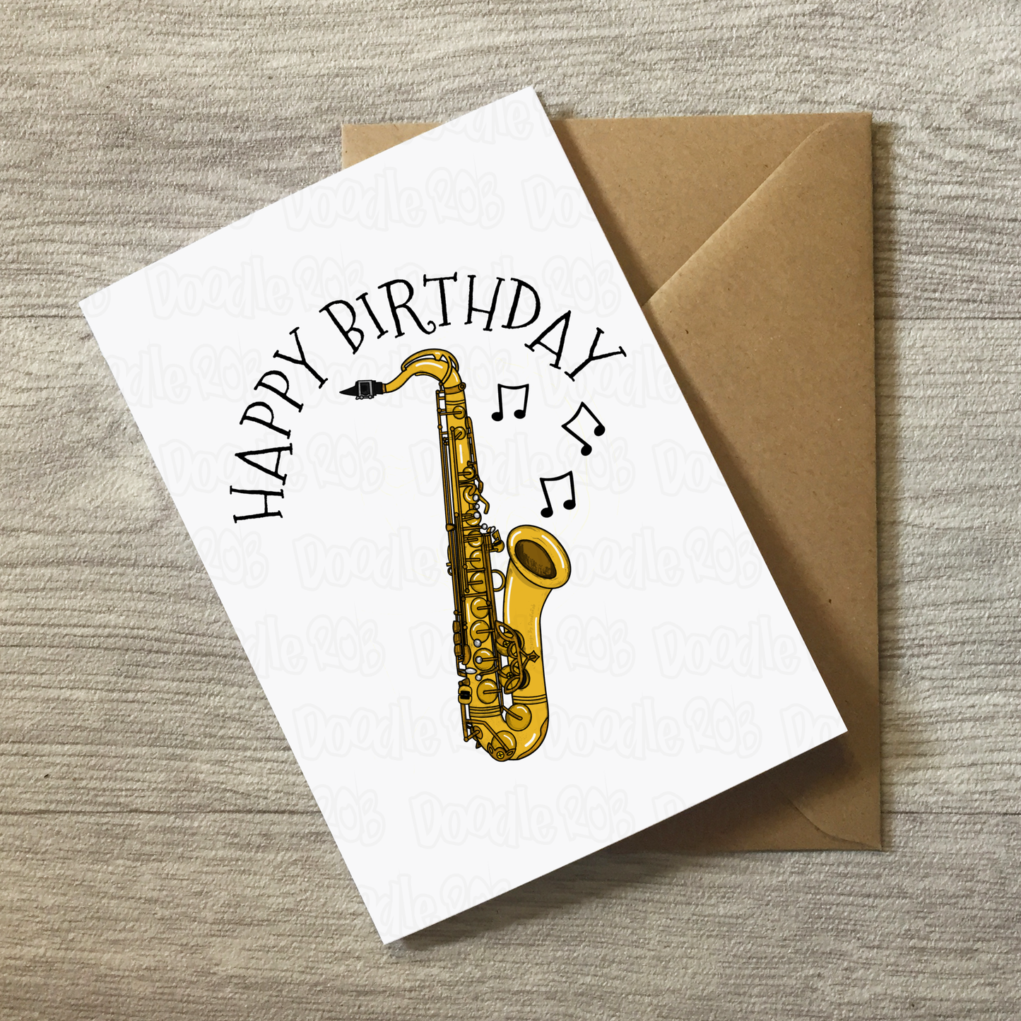 Saxophone Birthday Card - Saxophonist Greeting Card - Sax Player Birthday