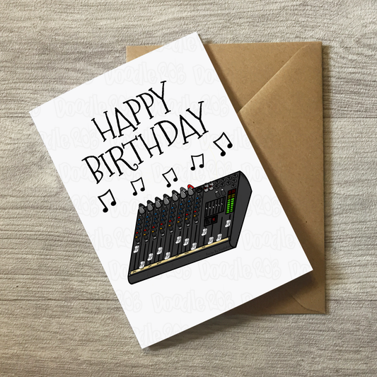 Sound Engineer Birthday Card - Sound Guy Greeting Card - Audio Engineer Birthday