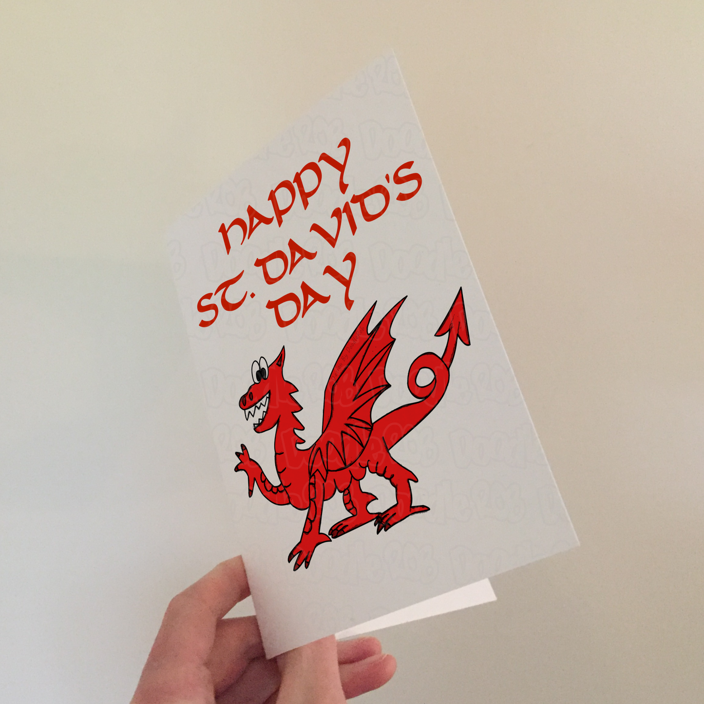 Happy St David's Day Card - Welsh Dragon