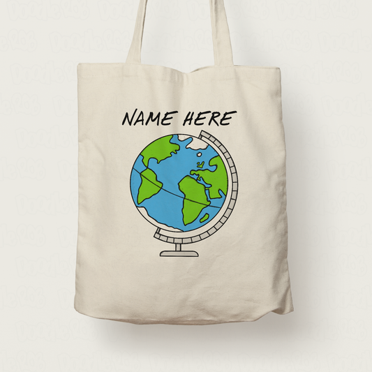 Geography Personalised Tote Bag - Custom Gift For Travel Enthusiast - Geography Teacher Gift