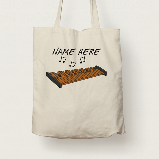 Xylophone Personalised Tote Bag - Custom Gift For Xylophonist - Percussionist Gift