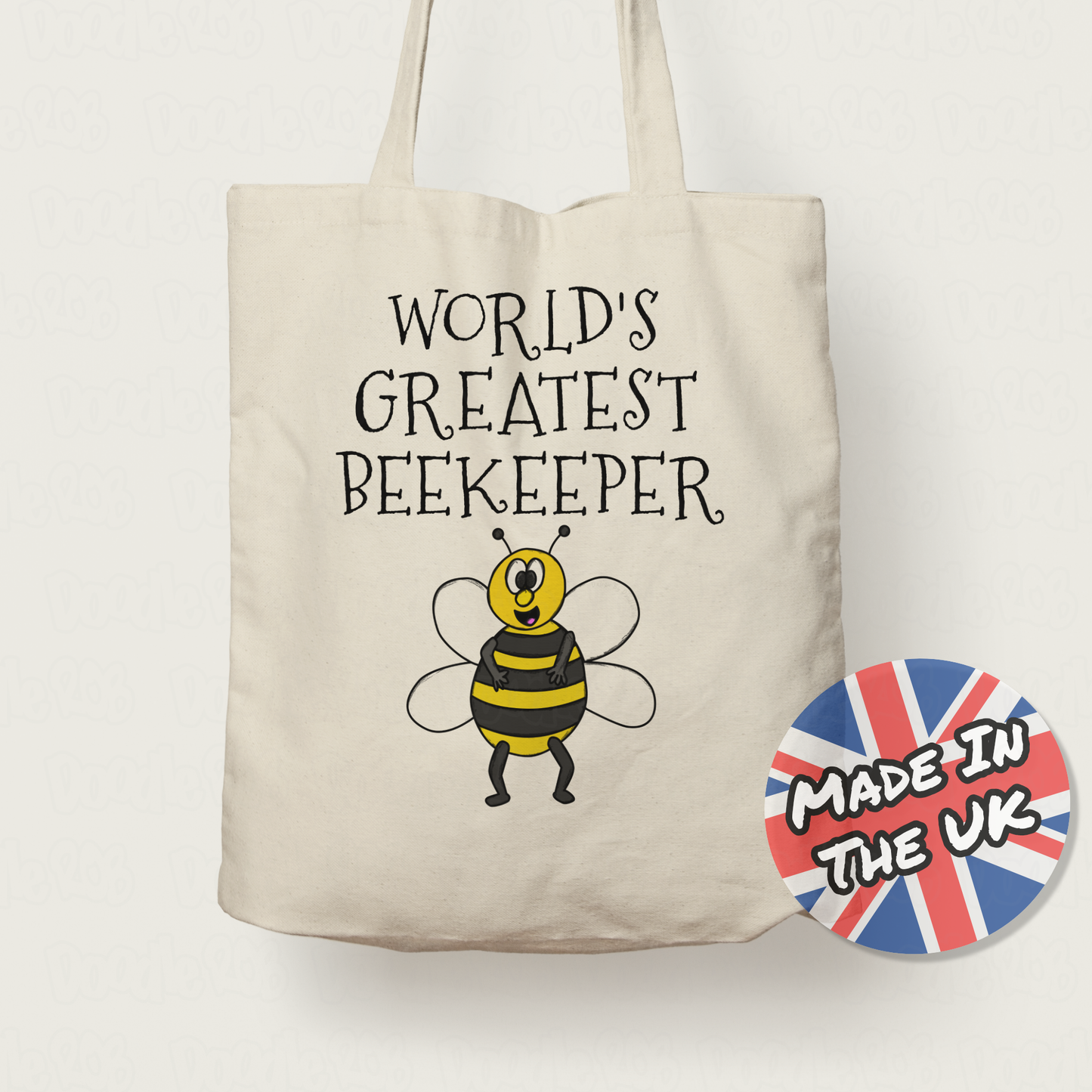 Funny Beekeeper Tote Bag - World's Greatest Beekeeper - Gift For Apiarist - Cute Bee Tote Bag