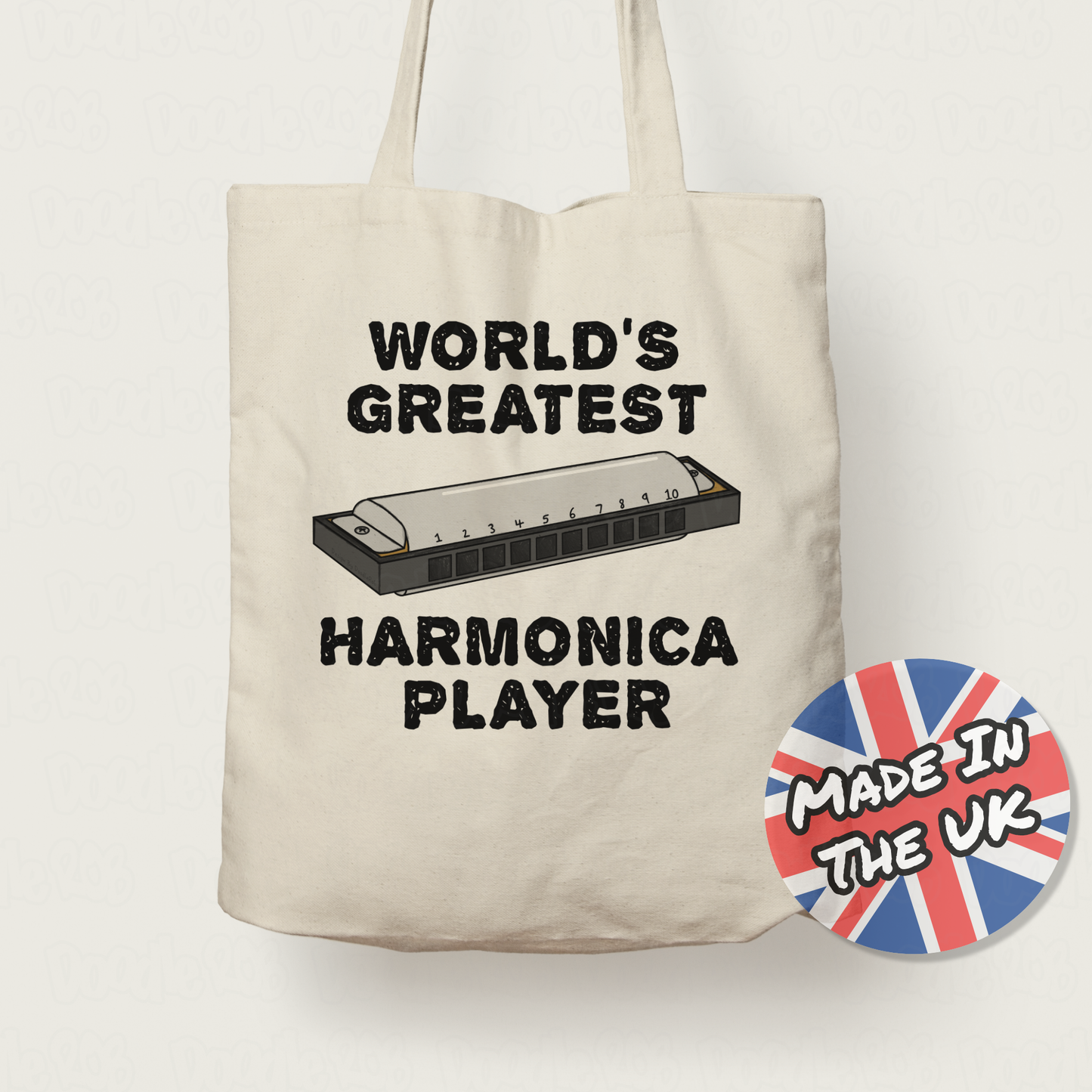 Harmonica Tote Bag - World's Greatest Harmonica Player - Blues Musician Gift