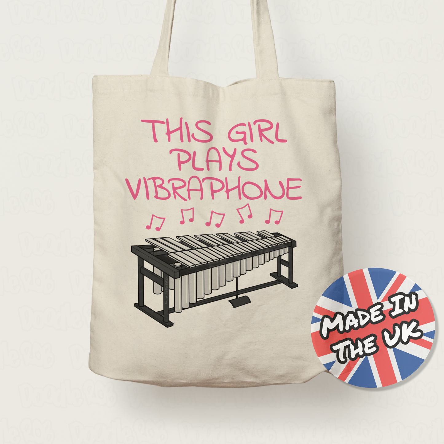 Girl's Vibraphone Tote Bag - This Girl Plays Vibraphone - Female Vibraphonist - Percussionist Gift