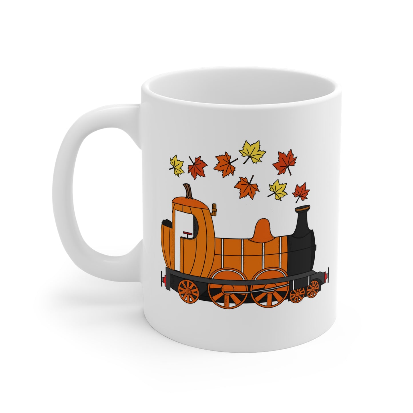 Autumn Train Mug - Steam Locomotive Mug - Railway Enthusiast Gift