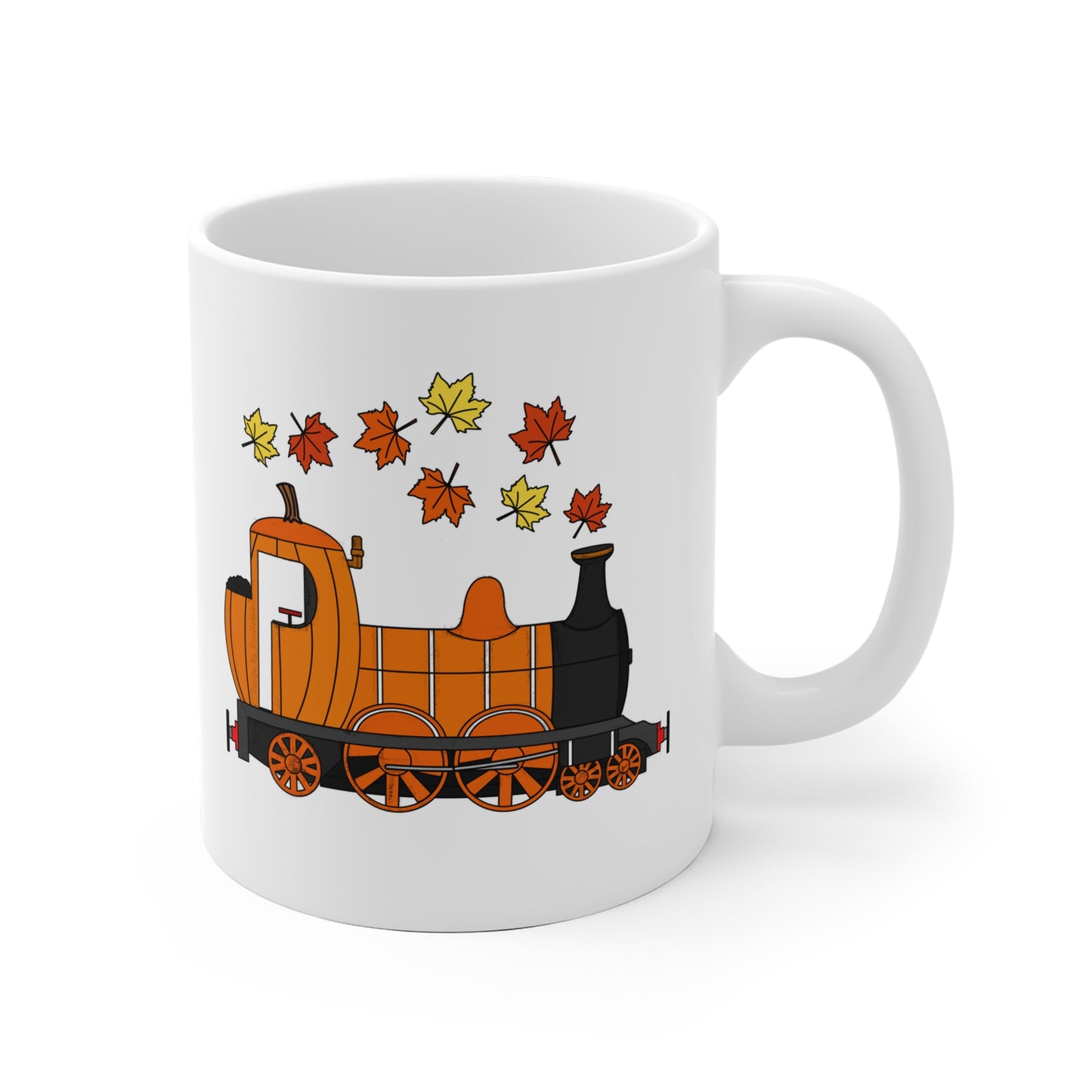 Autumn Train Mug - Steam Locomotive Mug - Railway Enthusiast Gift