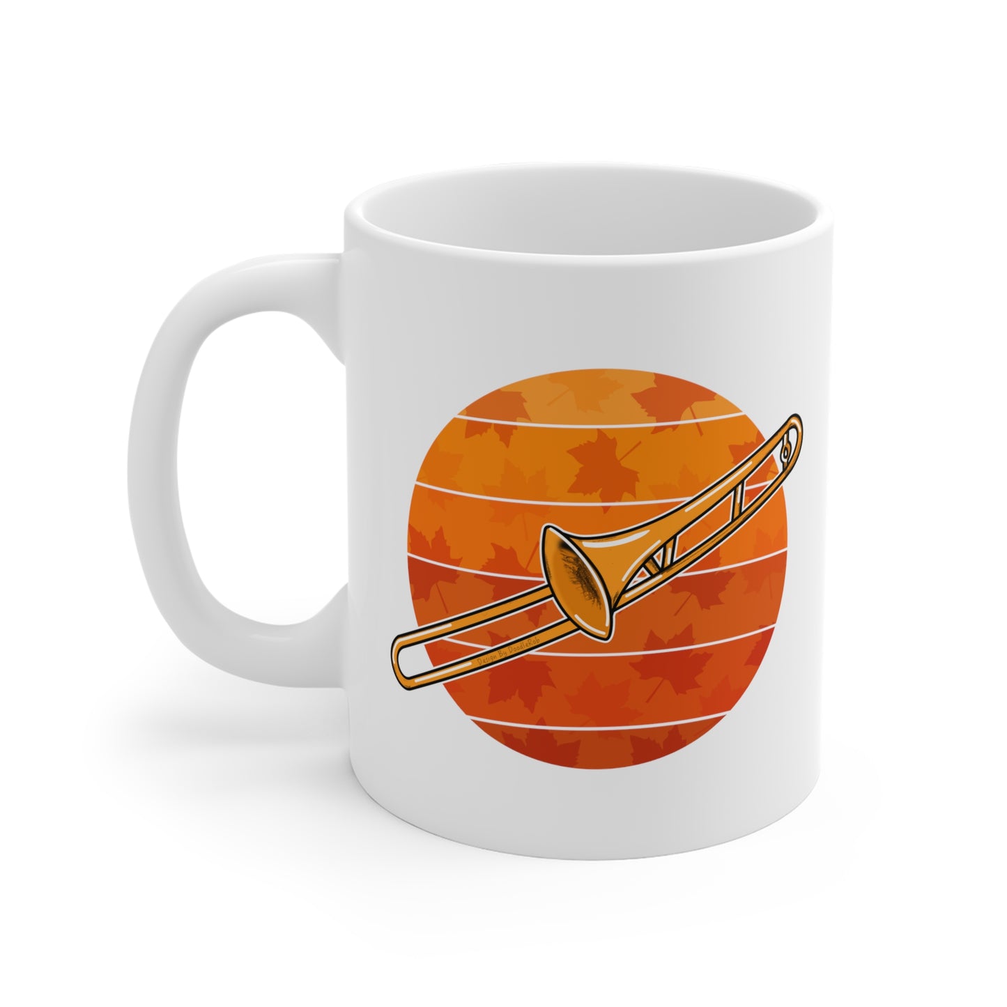 Autumn Trombone Mug - Gift For Trombonist - Brass Musician Gift