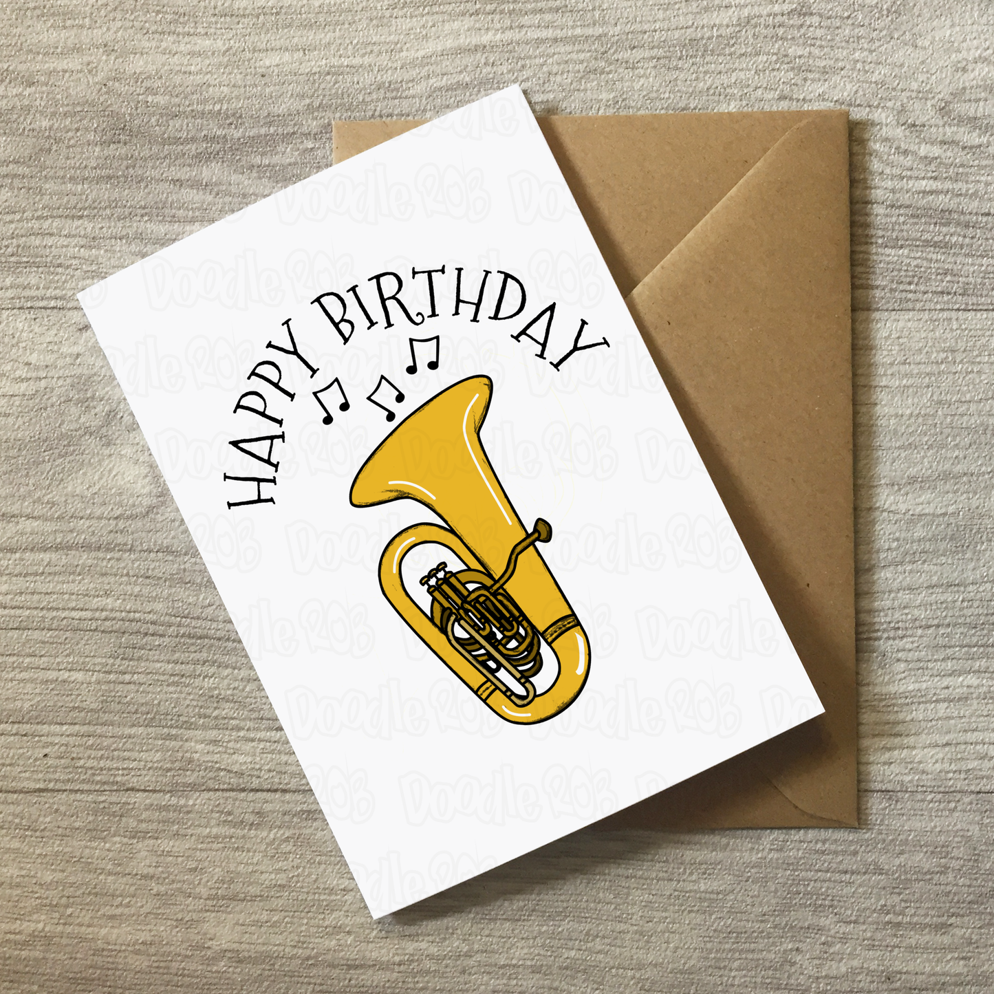 Tuba Birthday Card - Brass Musician Greeting Card