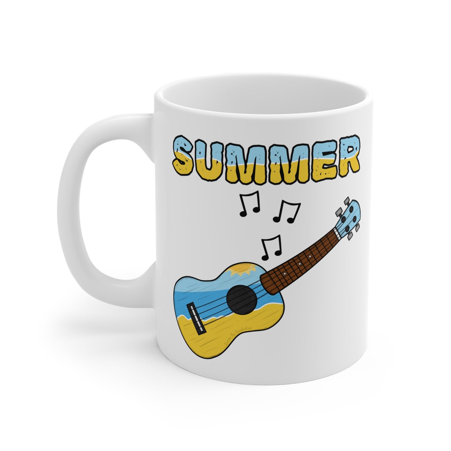 Ukulele Summer Mug - Uke Player Gift - Summer Musician Mug - Gift For Beach Lover