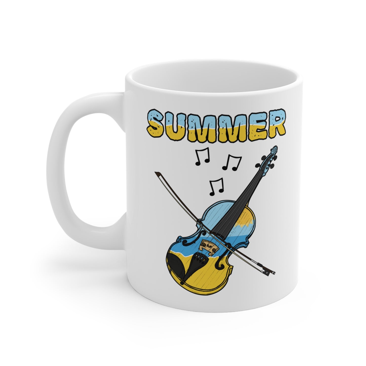 Violin Summer Mug - Violinist Mug - String Teacher Gift - Summer Musician Mug