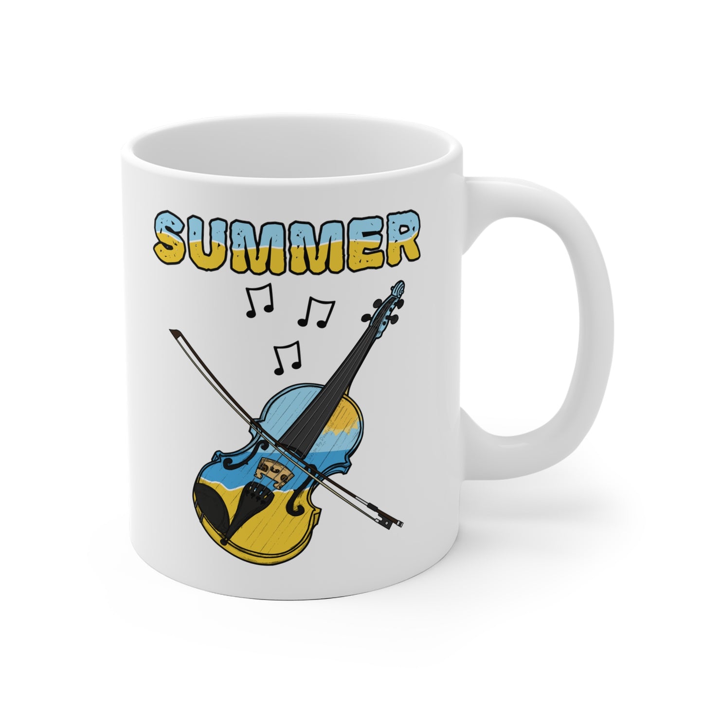 Violin Summer Mug - Violinist Mug - String Teacher Gift - Summer Musician Mug