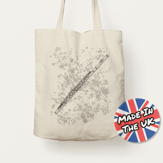 Flute Tote Bag - Gift For Flautist - Flute Teacher Gift - Woodwind Musician Bag