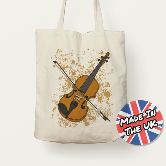 Violin Tote Bag - Gift For Violinist - String Musician Tote Bag