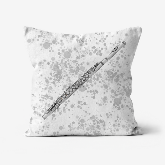 Flute Cushion - Flautist Gift - Musician Home Decor